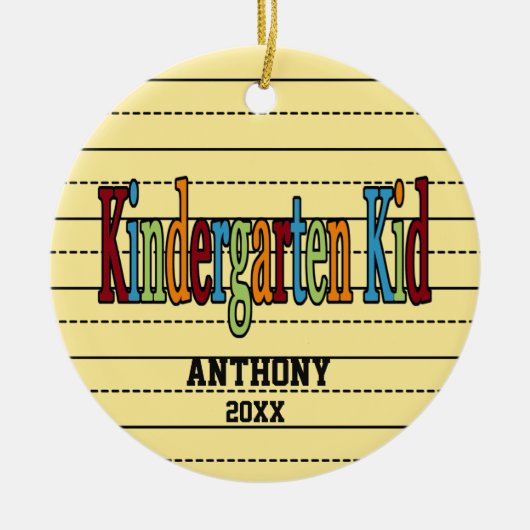 Ornement de Noël d'enfant de jardin d'enfants (Devant)