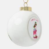 Ornement de Noël des cerisiers - Votre texte (Gauche)