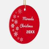 Ornement de Noël des flocons de neige personnalisé (Droite)