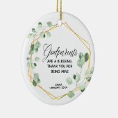 Ornement de Noël des Godparents personnalisés (Droite)