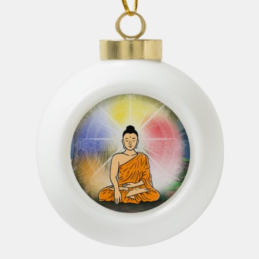 Ornement de Noël des Lumières de Bouddha (Devant)