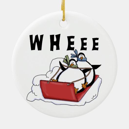 Ornement de Noël des pingouins (Dos)