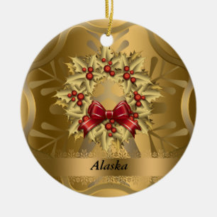 Ornement de Noël d'état de l'Alaska