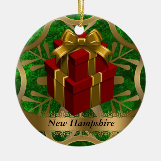 Ornement de Noël d'état du New Hampshire (Devant)