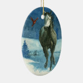 Ornement de Noël d'étiquette de neige (Droite)