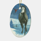 Ornement de Noël d'étiquette de neige (Gauche)