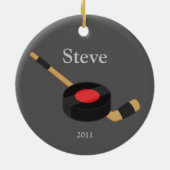 Ornement de Noël d'hockey (Dos)