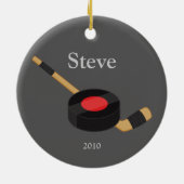 Ornement de Noël d'hockey (Dos)