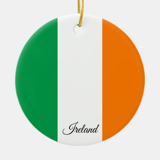 Ornement de Noël d'Irlande, Drapeau irlandais (Devant)