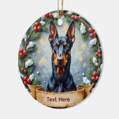 Ornement de Noël Doberman (Gauche)