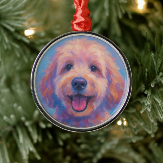 Ornement de Noël Doodle d'or (Arbre)