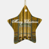 Ornement de Noël d'orgue en vert et or (Droite)
