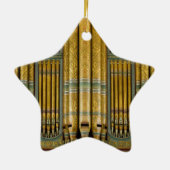 Ornement de Noël d'orgue en vert et or (Dos)