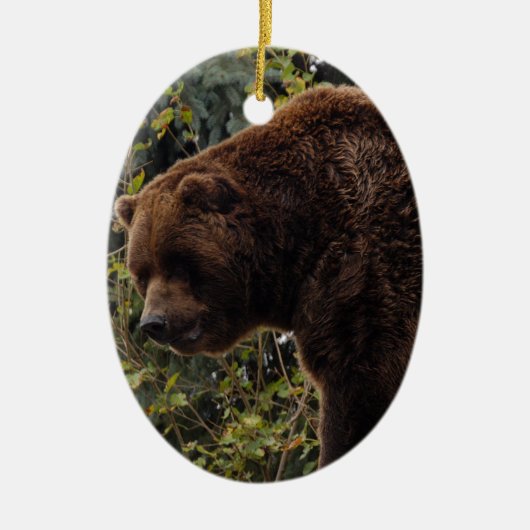 Ornement de Noël d'ours gris (Devant)