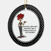 Ornement de Noël drôle humour chocolat (Gauche)