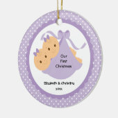 Ornement de Noël du bébé de jumeaux de bébés (Gauche)