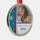 Ornement de Noël du bébé de photo ęr (Droite)