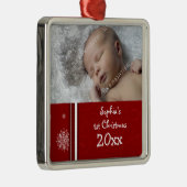 Ornement de Noël du bébé de photo ęr (Droite)