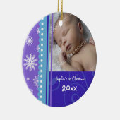 Ornement de Noël du bébé de photo ęr (Droite)