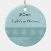 Ornement de Noël du bébé de photo ęr (Dos)