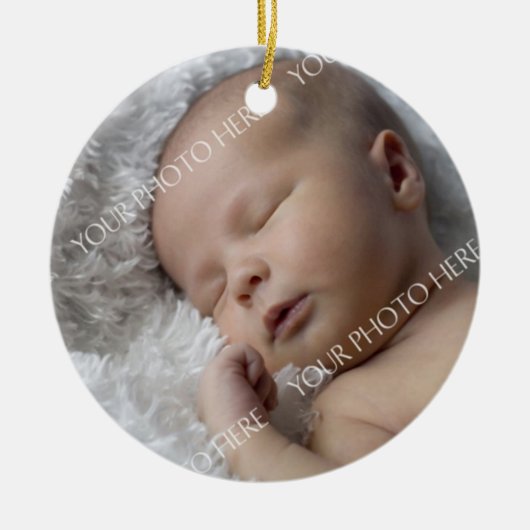 Ornement de Noël du bébé de photo ęr (Devant)