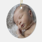 Ornement de Noël du bébé de photo ęr (Gauche)