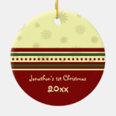 Ornement de Noël du bébé de photo ęr (Dos)