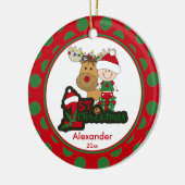 Ornement de Noël du bébé de renne premier (Gauche)
