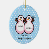 Ornement de Noël du bébé jumeau de filles de (Droite)