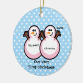 Ornement de Noël du bébé jumeau de filles de (Gauche)