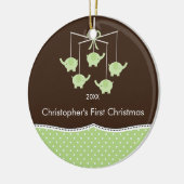 Ornement de Noël du bébé mobile d'éléphant premier (Gauche)