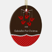 Ornement de Noël du bébé mobile d'éléphant premier (Droite)