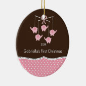 Ornement de Noël du bébé mobile d'éléphant premier (Droite)