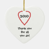 Ornement de Noël du bénévole de l'école (Dos)