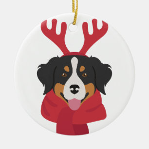 Ornement de Noël du chien de montagne bernois. Nei