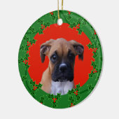 Ornement de Noël du chiot de Boxer (Gauche)