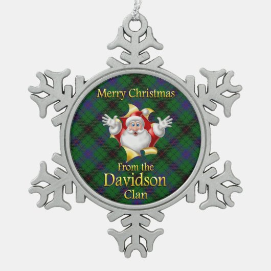 Ornement de Noël du Clan Davidson écossais (Devant)