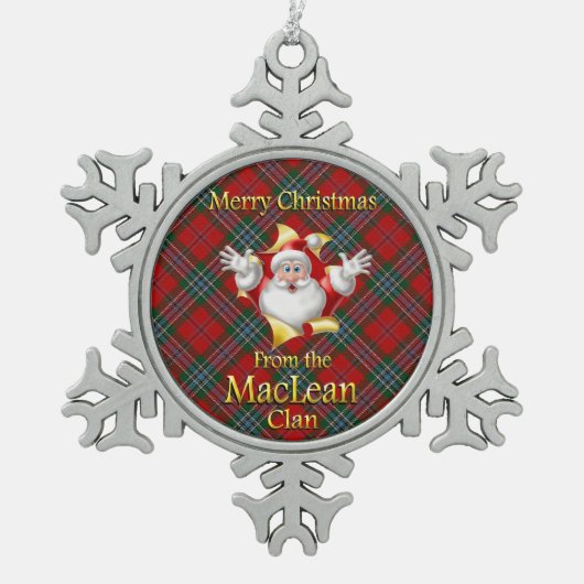Ornement de Noël du clan écossais MacLean (Devant)