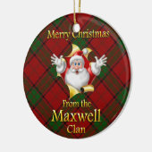 Ornement de Noël du clan écossais Maxwell (Gauche)