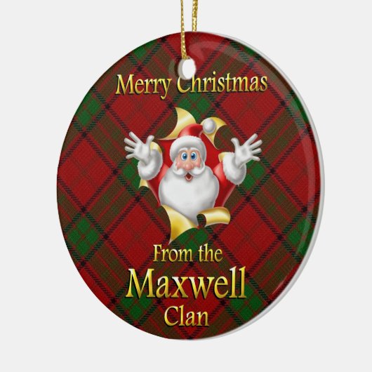 Ornement de Noël du clan écossais Maxwell (Gauche)