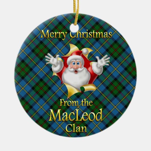 Ornement de Noël du Clan MacLeod en Écosse (Devant)