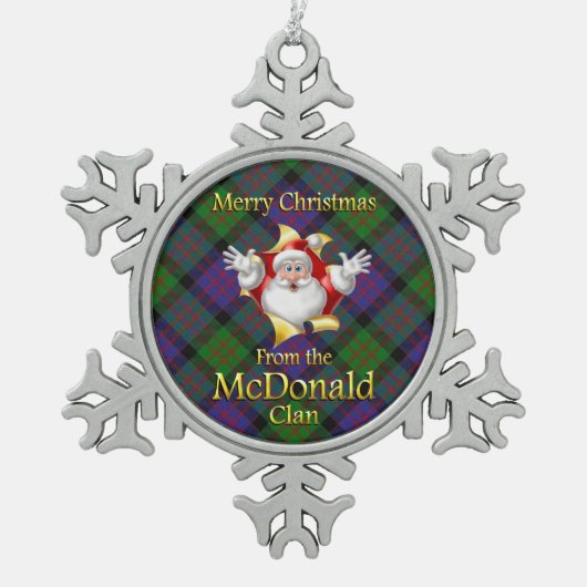 Ornement de Noël du Clan McDonald d'Écosse (Devant)