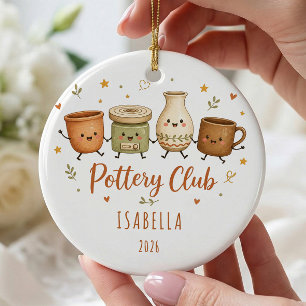Ornement de Noël du club de poterie personnalisé