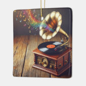 Ornement de Noël du Gramophone (Gauche)