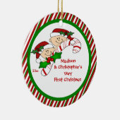 Ornement de Noël du jumeau de sucre de canne (Droite)