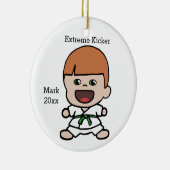 Ornement de Noël du karaté du garçon (Droite)