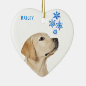 Ornement de Noël du Labrador jaune (Droite)