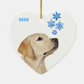 Ornement de Noël du Labrador jaune (Dos)