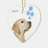 Ornement de Noël du Labrador jaune (Gauche)