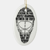 Ornement de Noël du mannequin de hockey (Droite)